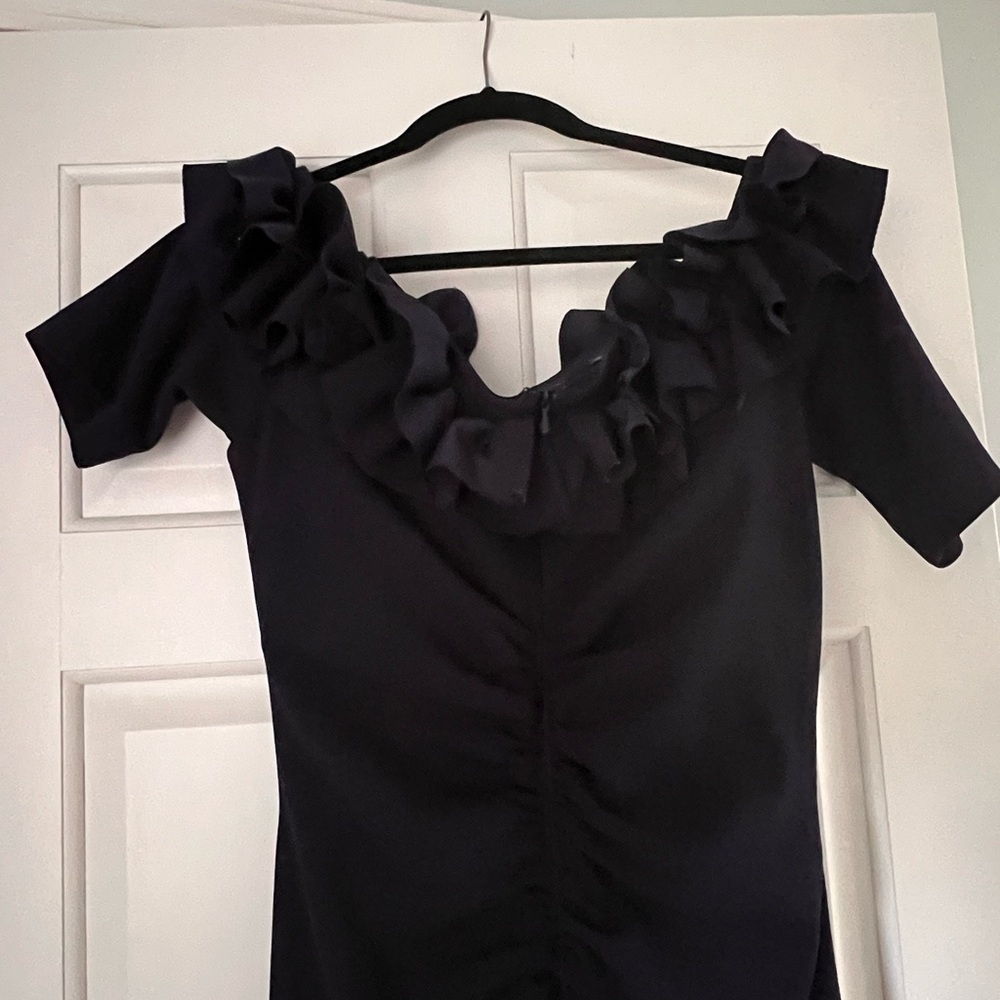 Xscape Strapless Navy Dress- Size 14 - Picture 9 of 13